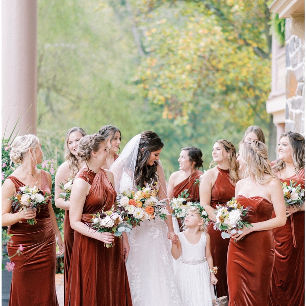 Revelry Quinn Bridesmaid dress in Terra Cotta size 4